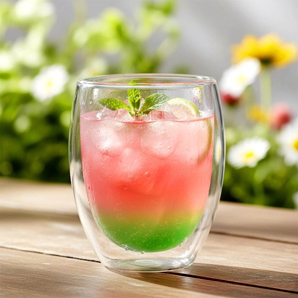 2 x Szklanka Termiczna 370ml Podwójne Szkło Kawa Herbata VILDE - obrazek 6